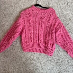 Zara Vibrant Pink Textured Sweater